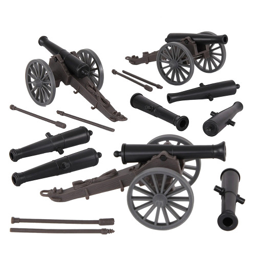 American Civil War 1/32 Cannon with Accessories 3-pc Set BMC Toys (67391) Main Image