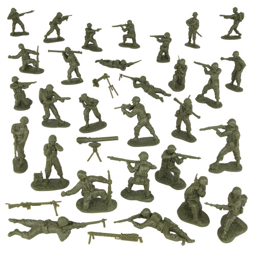 Korean War U.S. Winter 16 Piece Plastic Figure Set BMC TOYS (67121) Alt Image 1
