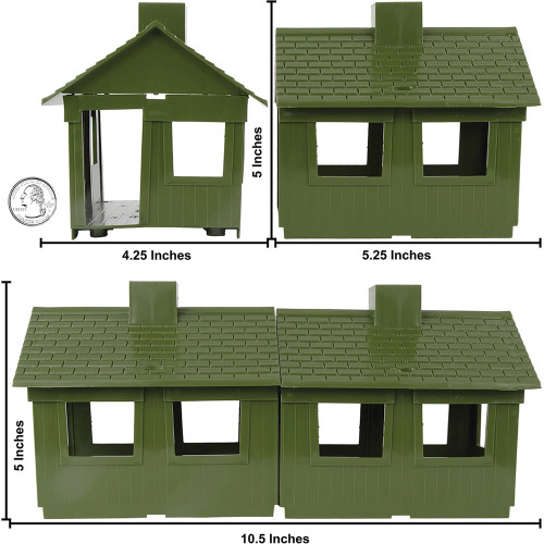 MPC Bunkhouse Building OD Green BMC TOYS (67110) Alt Image 3