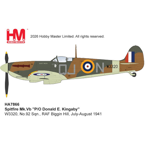 Spitfire Mk.V 1/48 Die Cast Model - HA7866 1:48 Scale  by Hobby Master Main Image
