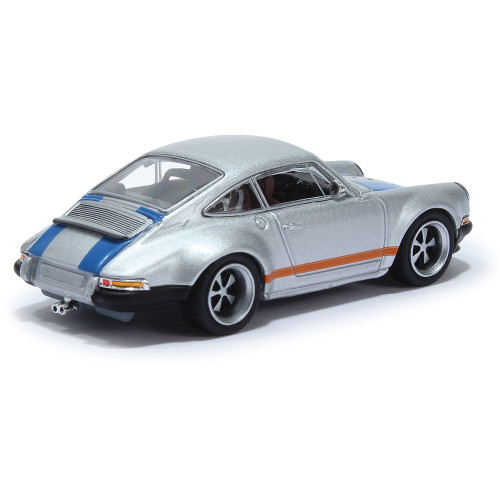 Singer Porsche 911 - Silver Blue 1:64 Scale Diecast Model Car by Pop Race Alt Image 1