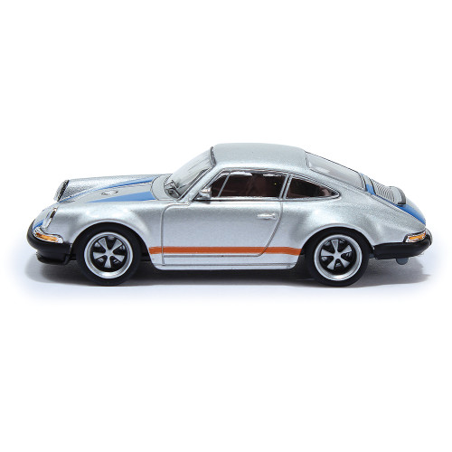 Singer Porsche 911 - Silver Blue 1:64 Scale Diecast Model Car by Pop Race Alt Image 4