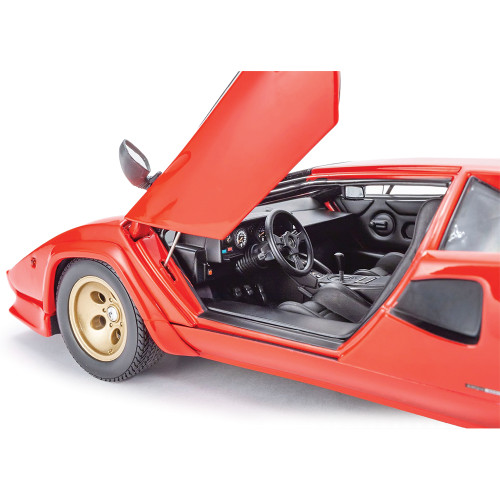 Lamborghini Countach LP 5000 Quattrovalvole Red - Black Interior 1:18 Scale Diecast Model Car by Kyosho Alt Image 8