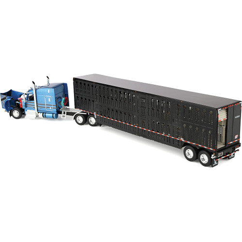 Peterbilt 589 with 72 Sleeper & Wilson Silverstar Livestock Trailer 1:64 Scale  by Diecast Promotions Alt Image 3