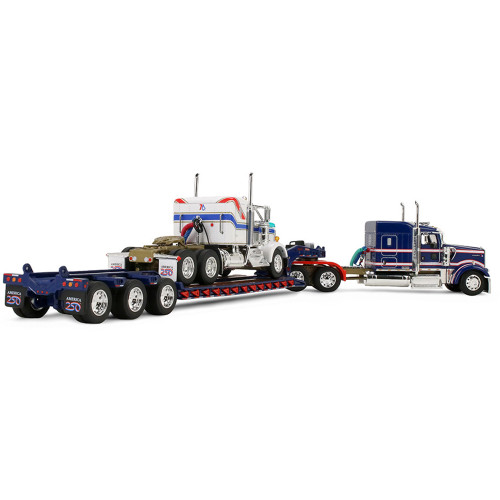 America 250 Kenworth W900L with 72" Aerocab Flat Top Sleeper & Fontaine Magnitude Lowboy Trailer with Kenworth® W900A Lo Alt Image 1