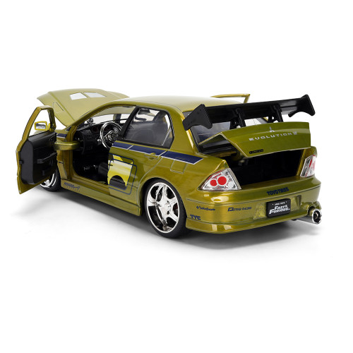 BRIAN's Mitsubishi Lancer EVO VII - F&F 25th Anniversary Brush Finish 1:24 Scale Diecast Model Car by Jada Toys Alt Image 5