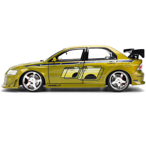 BRIAN's Mitsubishi Lancer EVO VII - F&F 25th Anniversary Brush Finish 1:24 Scale Diecast Model Car by Jada Toys Alt Image 6