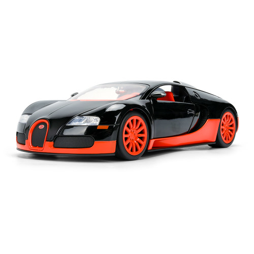 2011 Bugatti Veyron (Black/Orange) 1:24 Scale Diecast Model Car by Jada Toys Main Image