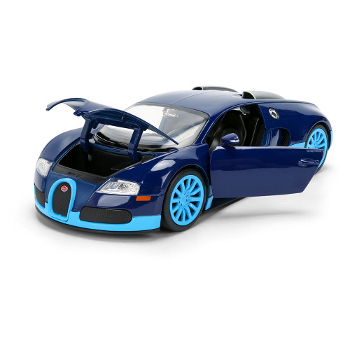 2011 Bugatti Veyron (Blue 2-Tone) 1:24 Scale Diecast Model Car by Jada Toys Alt Image 2