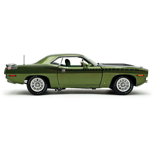 1970 Plymouth AAR Cuda Hardtop - Ivy Green 1:18 Scale Diecast Model Car by Acme Alt Image 2