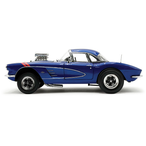 1961 Chevrolet Corvette Grand Sport Gasser - Admiral Blue 1:18 Scale Diecast Model Car by Acme Alt Image 2