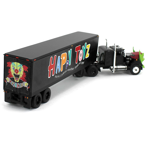 Maximum Overdrive White Western Star with Green Goblin Head & 40' Vintage Trailer 1:64 Scale Diecast Model Truck by Diecast Promotions Alt Image 1