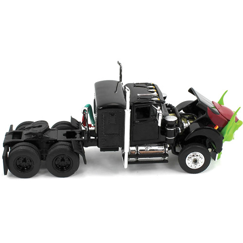 Maximum Overdrive White Western Star with Green Goblin Head & 40' Vintage Trailer 1:64 Scale Diecast Model Truck by Diecast Promotions Alt Image 5