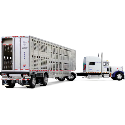 Peterbilt Model 379 with 70" Mid-Roof Sleeper & Wilson Silverstar Livestock Trailer Alt Image 1