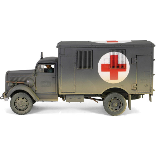 Kfz305 Opel Blitz 3-Ton Ambulance 1/32 Die Cast Model - Gray Alt Image 2