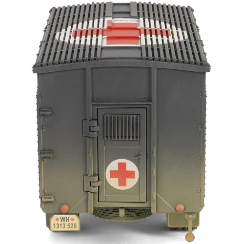 Kfz305 Opel Blitz 3-Ton Ambulance 1/32 Die Cast Model - Gray Alt Image 5