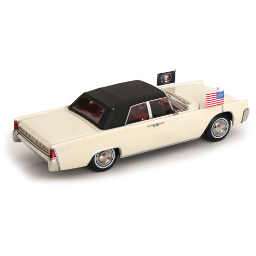 1963 Presidential Lincoln Continental Convertible - White 1:18 Scale Diecast Model Car by KK Scale Alt Image 2