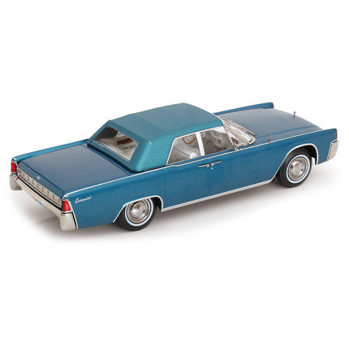 1963 Lincoln Continental Convertible - Turquoise Metallic 1:18 Scale Diecast Model Car by KK Scale Alt Image 2