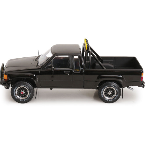 1985 Toyota Xtra Cab 4x4 Pickup - Black Custom 1:18 Scale Diecast Model Truck by KK Scale Alt Image 2