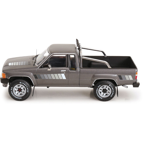 1985 Toyota Xtra Cab 4x4 Pickup - Gray 1:18 Scale Diecast Model Truck by KK Scale Alt Image 2