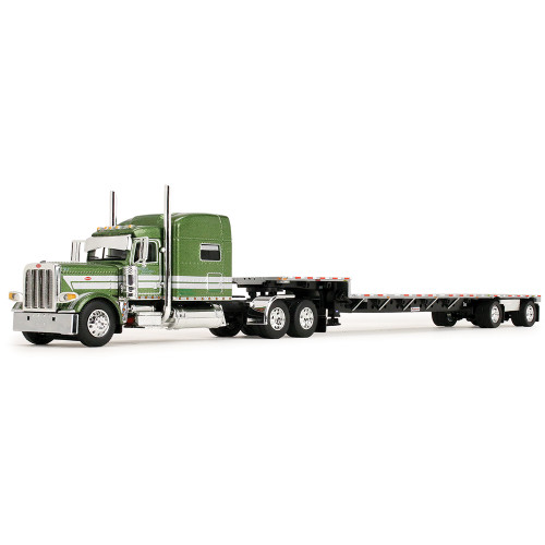 Peterbilt Model 389 with 70 Mid-Roof Sleeper & Transcraft Step Deck Trailer - Zimmerman Transport 1:64 Scale Diecast Model Truck by Diecast Promotions Main Image