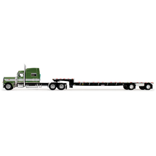 Peterbilt Model 389 with 70 Mid-Roof Sleeper & Transcraft Step Deck Trailer - Zimmerman Transport 1:64 Scale Diecast Model Truck by Diecast Promotions Alt Image 2