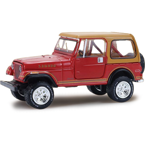 1980 Jeep CJ-7 Laredo - Red 1:64 Scale Diecast Model Truck by Greenlight Main Image