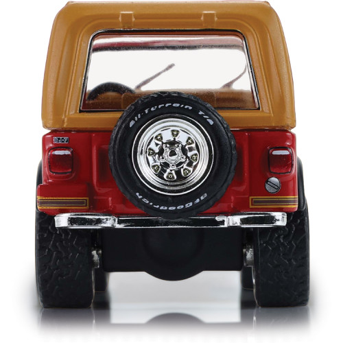 1980 Jeep CJ-7 Laredo - Red 1:64 Scale Diecast Model Truck by Greenlight Alt Image 2