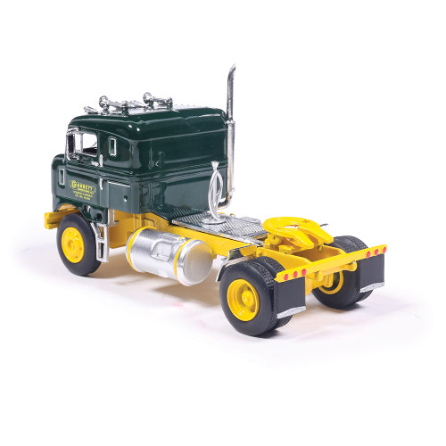 1950 Kenworth Bullnose Garrett Freightlines & Vintage Trailer - Yellow and Green 1:64 Scale  by IXO America Alt Image 6