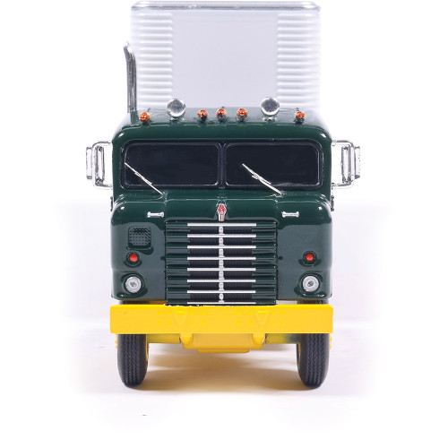 1950 Kenworth Bullnose Garrett Freightlines & Vintage Trailer - Yellow and Green 1:64 Scale  by IXO America Alt Image 7