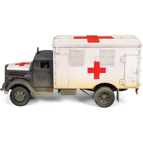 Kfz305 Opel Blitz 3-Ton Ambulance 1/32 Die Cast Model - White 1:32 scale Metal by Forces of Valor Alt Image 2