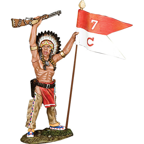 War Bonnet with Captured Guidon 1/30 Figure 1:30 scale  by King and Country Main Image