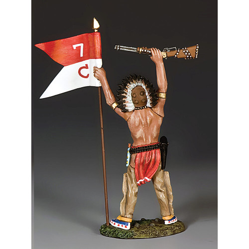 War Bonnet with Captured Guidon 1/30 Figure 1:30 scale  by King and Country Alt Image 1