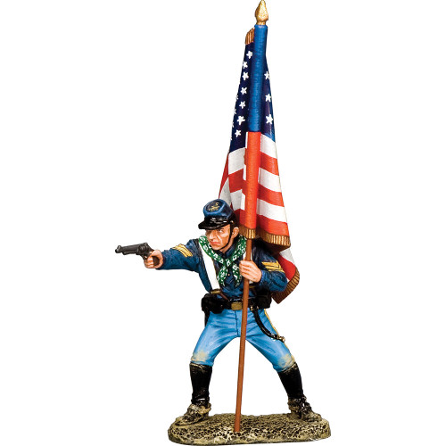 Shooting Flagbearer 1/30 Figure K&C (KX035) 1:30 scale Metal by King and Country Main Image
