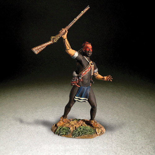 Native Warrior Yelling War Cry 1/30 Figure William Britain 16088 1:30 Scale Die Cast Metal by William Britain Alt Image 1