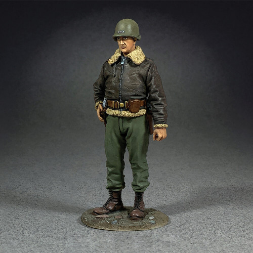 U.S. General George S. Patton Winter (1944-45)1/30 Figure William Britain 10118 1:30 Scale Die Cast Metal by William Britain Alt Image 1