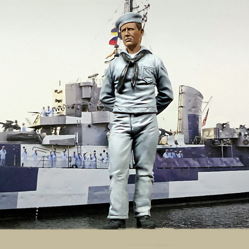 U.S. Sailor in Whites 1941-45 1/30 Figure William Britain 13053 1:30 Scale Metal by William Britain Alt Image 3