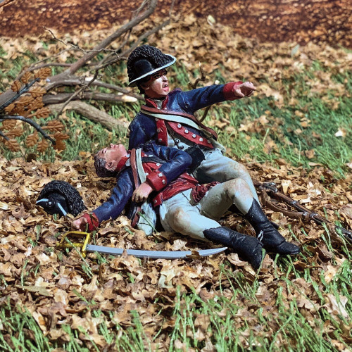 Wayne's Legion Soldier With Wounded 1/30 Figure William Britain 16141 1:30 Scale Metal by William Britain Alt Image 2