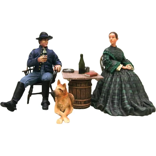 Union Officer his Wife and Dog 1:30 Figure Set William Britain (31305) 1:30 Scale Metal by William Britain Main Image