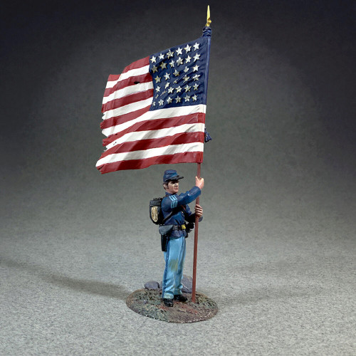 Union NCO Flagbearer 44th New York Infantry with National C William Britain (31417) 1:30 Scale Metal by William Britain Alt Image 1