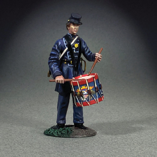 Federal Infantry Drummer No. 3 1/30 Figure William Britain (31381) 1:30 Scale Metal by William Britain Alt Image 1