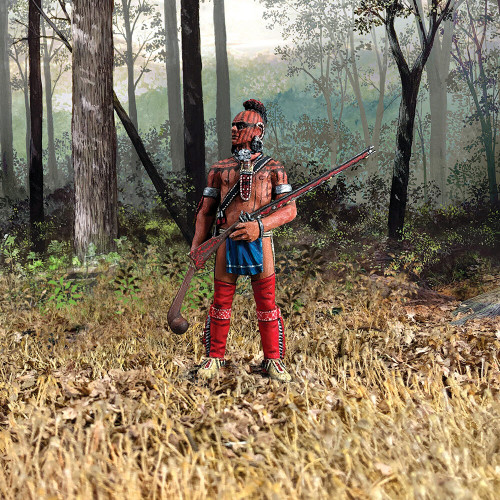 Shawnee Indian Warrior 1750-80 William Britain (16174) 1:30 Scale Metal by William Britain Alt Image 1