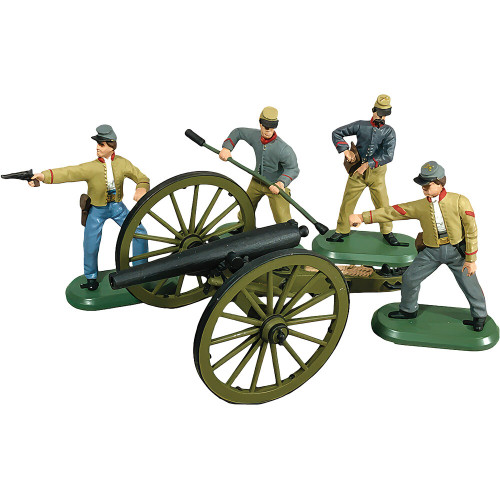 3 Inch Rifle Cannon w\4 Confederates 1/32 Plastic Figures WILLIAM BRITAIN (52108) 1:30 Scale Plastic by William Britain Main Image
