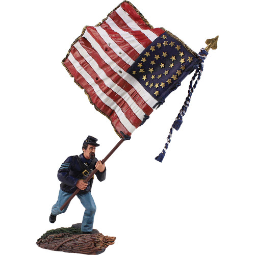 Union 20th Maine Flagbearer National Color 1/30 Figure William Britain (31246) 1:30 scale Metal by William Britain Main Image