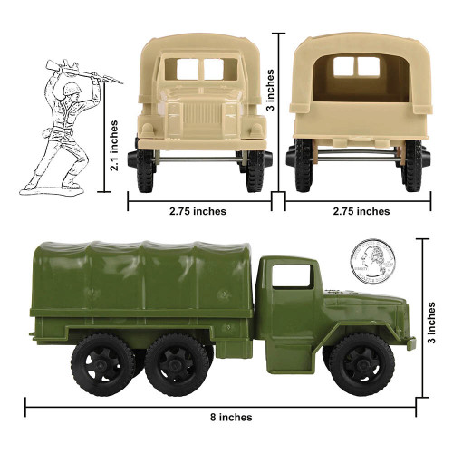 Tim Mee 1/35 M34 Deuce and a Half Plastic Vehicles  - 2 Piec 1:35 Scale Plastic by Tim Mee Alt Image 2