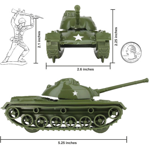 Patton Platoon 1/48 Plastic Tank Set Tim Mee (67717) 1:48 Scale Plastic by Tim Mee Alt Image 4
