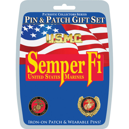 Marines Pin & Patch Gift Set  DIS0011 (PP012)   by Eagle Emblems Main Image