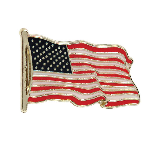 Waving American Flag Lapel Pin 503250  zinc alloy by Ruffin Flag Company Main Image