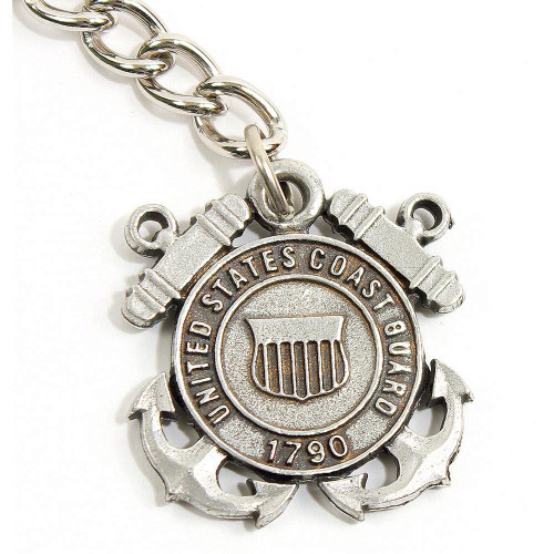 U.S. Coast Guard Keychain K523  Pewter by Sparta Pewter USA Alt Image 1