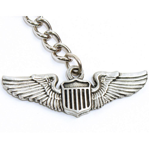 Air Force Wings Keychain K642  Pewter by Sparta Pewter USA Alt Image 1